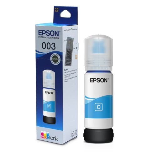 Genuine 003 Cyan Ink Bottle (65ml) for L-Series EcoTank Printers
